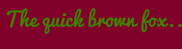 Image with Font Color 3E8102 and Background Color 80022A